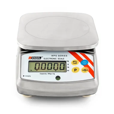 Water resistant digital weighing scale with backlight display and multiple unit options